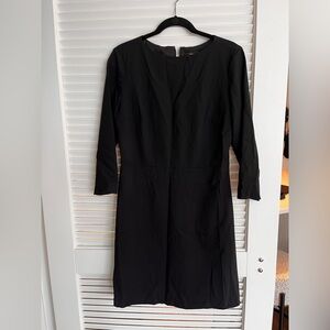 Theory Classic Black Long Sleeve Dress